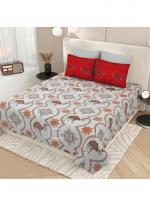 Cotton Grey   Printed Bedsheets( 108*108)